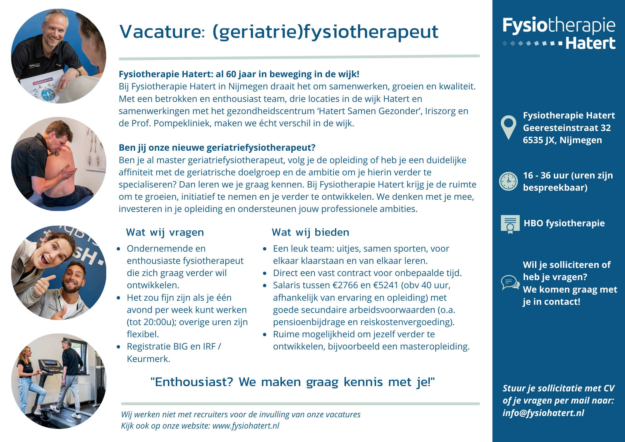 vacatures geriatrie fysiotheraeut