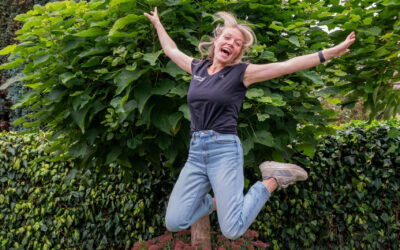Sofie spring in de lucht